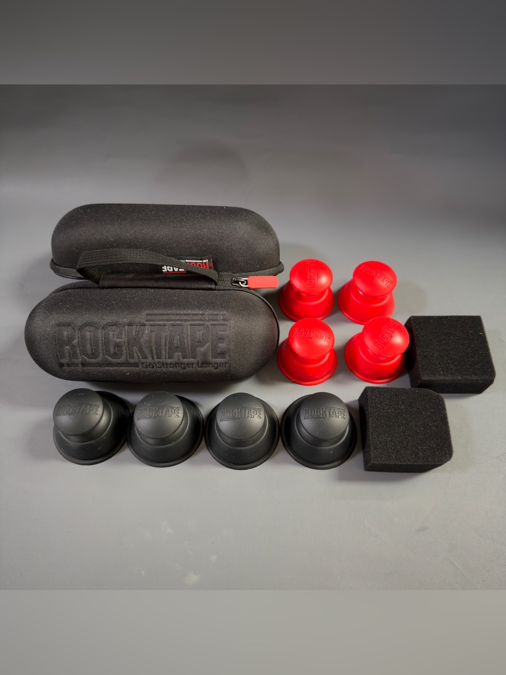 RockTape RockPods Cupping Set 8 Silicone Pods Case Myofascial Massage Used